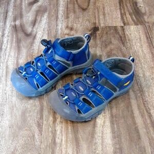 Keen Blue and Gray Sandals with Bungee Lacing